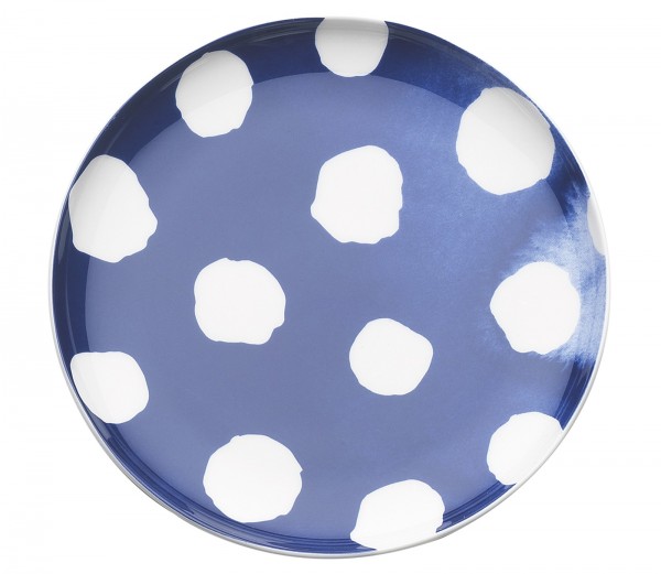 Indigo Appetizer Teller, Punkte, b/w, Ø 15.5 cm