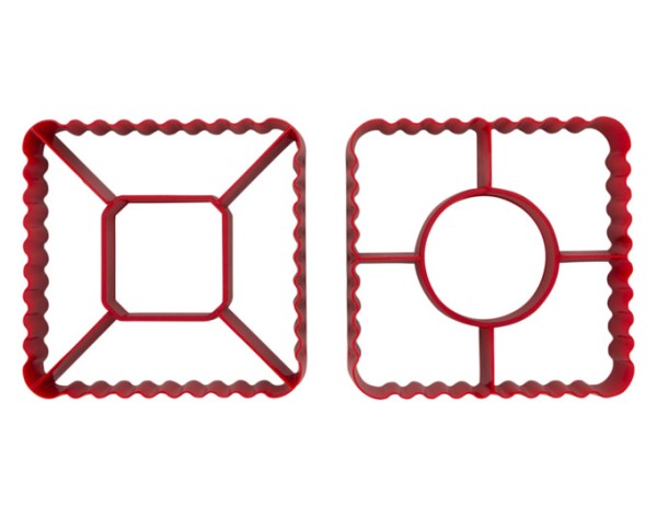 Ausstecher Set Blätterteig rot