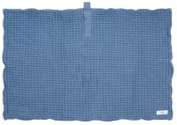 Big Waffle Badematte 80x55cm grey blue Biobaumwolle