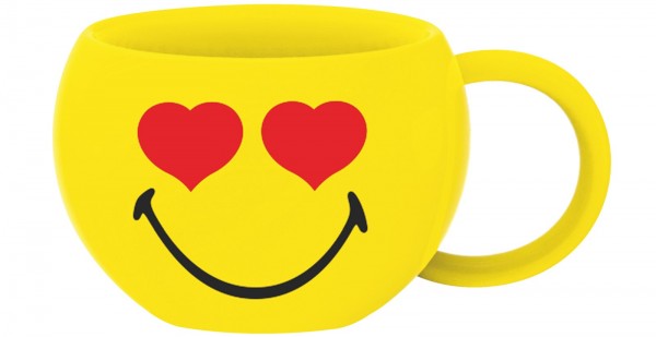 Smiley Espressotasse, Emoticon Love 10cl