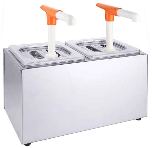 Saucendispenser mit 2 Behält. GN 1/6 200mm, 36x20x21.5cm
