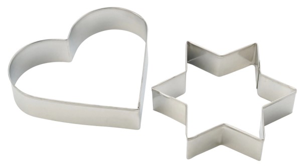 Teigausstecher Set Herz und Stern 12x12x3cm