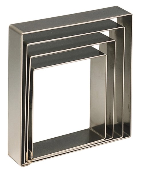 Form quadratisch Edelstahl 22x22cm H4cm