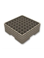 Gläserkorb geschlossen 49Fächer 3Aufsatz Glas max D6.3 H20cm