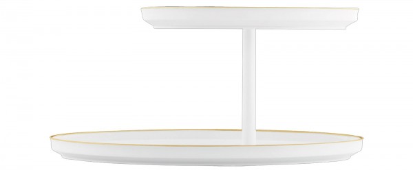 Carlo Etagere 2-stufig., H: 22cm Dekor ORO