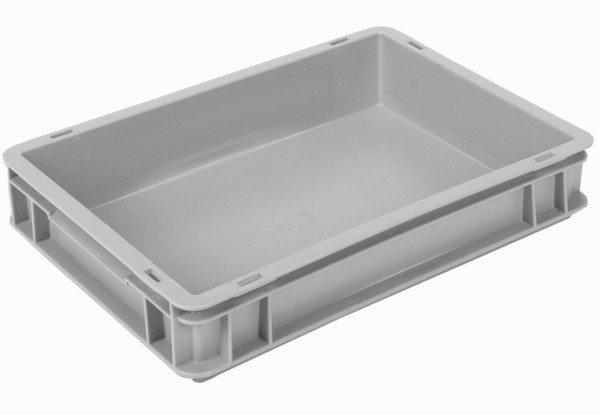 Behälter grau 40x30x8cm verstärkt Boden u. Wände geschlossen