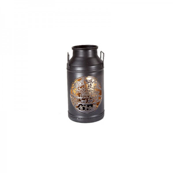 Milchkannen-Laterne "COLLECTION LE CHALET" Mini Ligne Noire