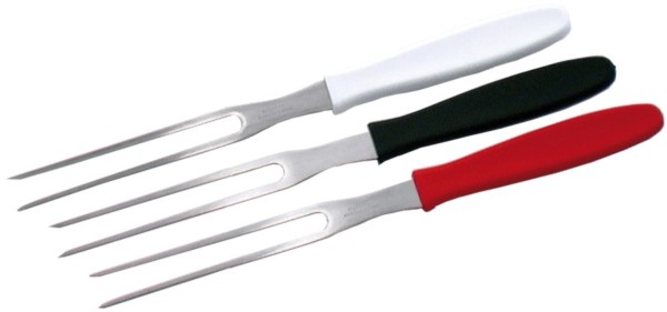 Fleischgabel 3 Stück, rot, schwarz, weiss