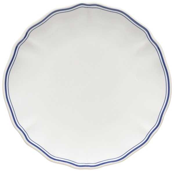 Vila Teller D17cm H2.3cm weiss blau filet