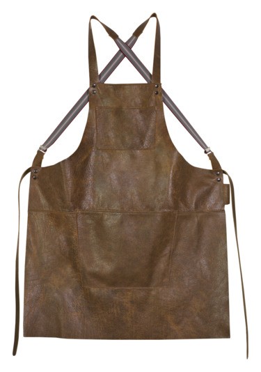 Schürze Hosenträger vint.brown