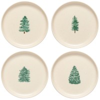 Pacifica 4er Set Salat u. Dessertteller 22.4cm christ. tree