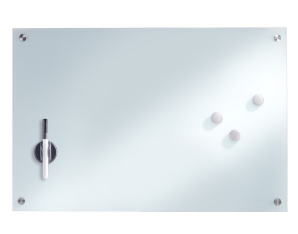 Memobord Glas weiss 60x40cm