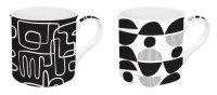 2er Set Graffiti Porzellanbecher 300 ml