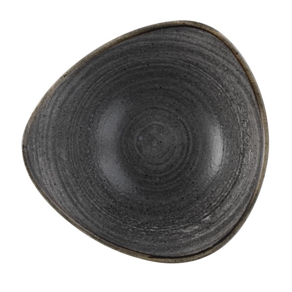 Stonecast Raw Black Triangel Teller tief 18.5cm