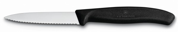 Swiss Classic Gemüsemesser Wellenschliff 8cm schwarz