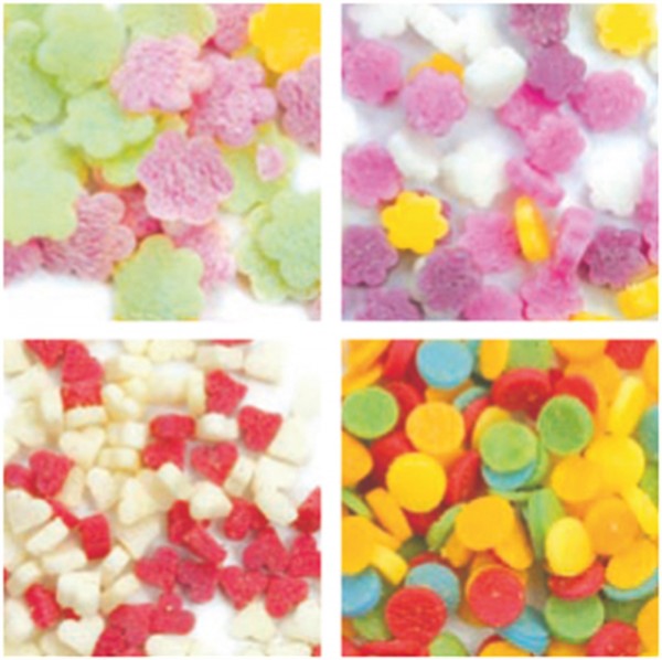 4er Set Zucker Deko Karneval 120gr.
