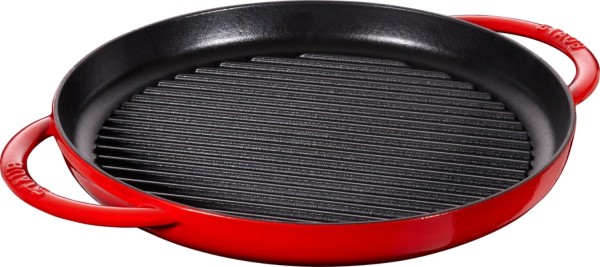 Pure Grillpfanne rund, kirschrot 30cm