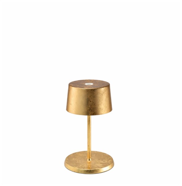 Oliva Tischlampe mini D11x22cm gold leaf