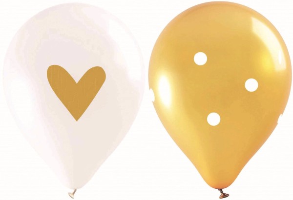 6 Stk. Luftballons Gold D25cm