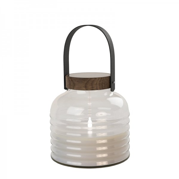 Sirius Laterne Aston Solar 35 cm, Braun/Schwarz