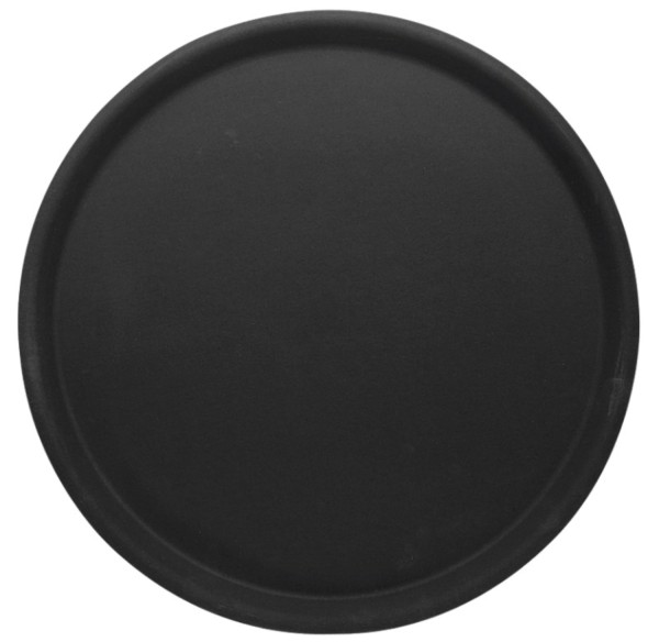 Tablett rund, rutschfest, 43 cm, schwarz
