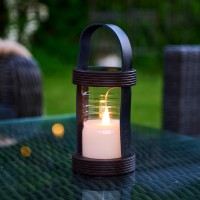 Sirius Laterne Aston Solar 28 cm, Braun/Schwarz