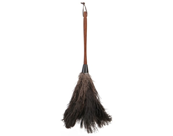 Straussenwedel m.Holzgriff56cm
