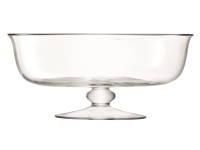 Serve Schale mit fuss D31cm transparent