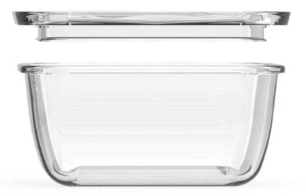 Glas Vorratsdose m. Glasdeckel 17x12.5x9cm, 1L
