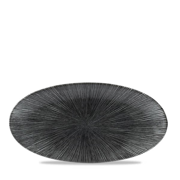 S.P. Agano Black Platte oval 29.9x15cm