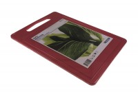 Schneidebrett Sofia 35x25x1cm m.Griffloch+Saftrille rot