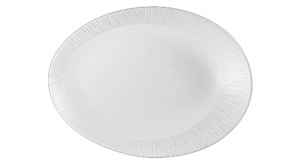Bamboo White Teller oval 34.6x26.3x5cm