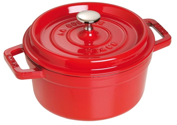 Cocotte 26cm, rund, Kirsch-Rot, Gusseisen 5.25l