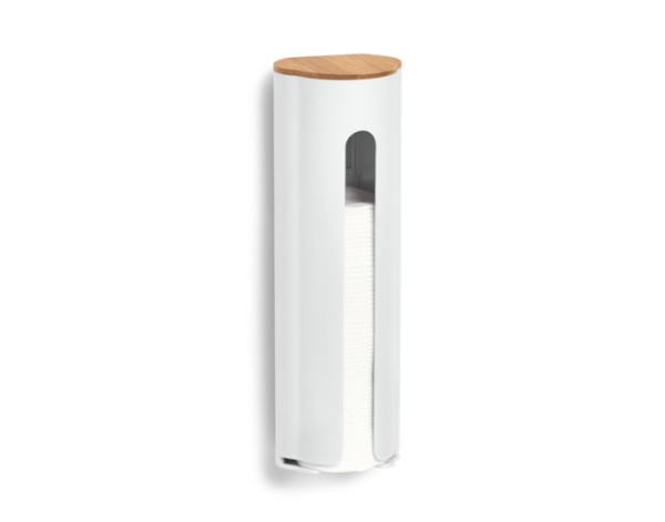 Wattepadspender Bamboo weiss