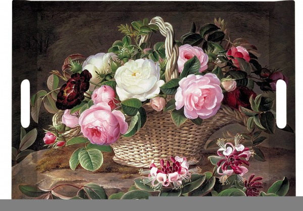 Old England Roses Tablett m. Griffen 52x37 cm