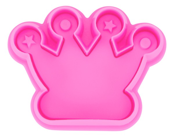 Ausstecher Krone 6 cm pink