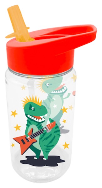 Kids Lunchware Trinkflasche 350ml Strohhalm Dino