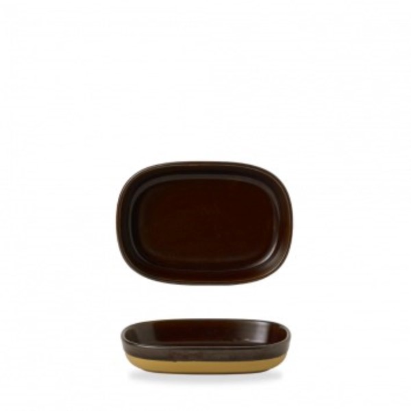 Emerge Cinnamon brown Platte rechteckig 17.3x11.9x3.3cm