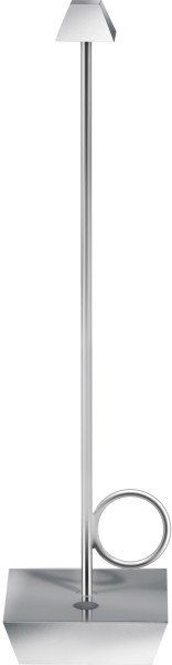 Broggi Bugia Lampe wiederaufladbar, verchromt 8x8cm H32cm