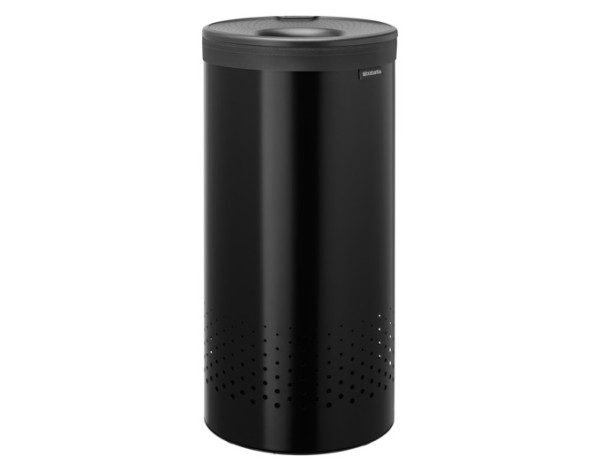 Wäschebox m.Deckel black 35l