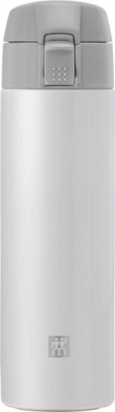 Thermo Travel Mug 450 ml, silber-weiss