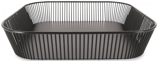 Korb quadratisch, schwarz, 35.4x35.4x6.5 cm