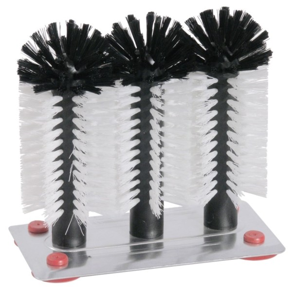 Gläserspülbürste D: 7cm H: 18/18/18cm, Platte aus alu
