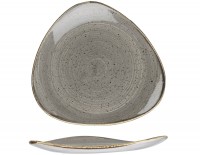 Stonecast Peppercorn Grey Triangel Teller flach 26.5cm