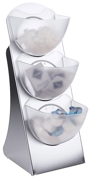 Verkaufsschütte mit 3 Kunststoffschütten 26x16x42cm