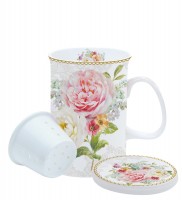 Romantic Lace Teetasse mit Siebeinsatz in GB, 300 ml