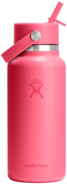 Trinkflasche Wide Flex Deckel Strohhalm 945ml popstar pink