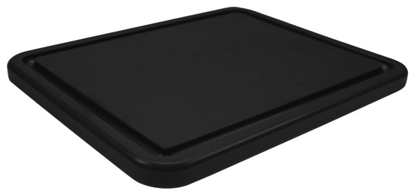 Schneidebrett GN 1/2 H2cm schwarz mit Saftrille