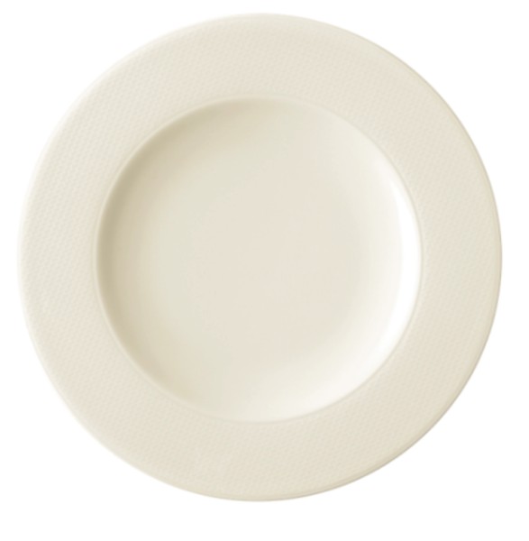 Diamant Teller flach 17cm creme