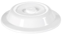 Tellerglocke 24,3 cm weiss mit Griffknopf, Höhe 50 mm